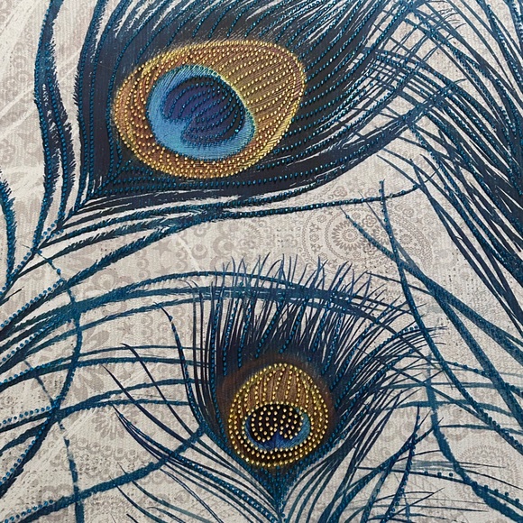 Large Peacock Canvas Print - Picture 2 of 3